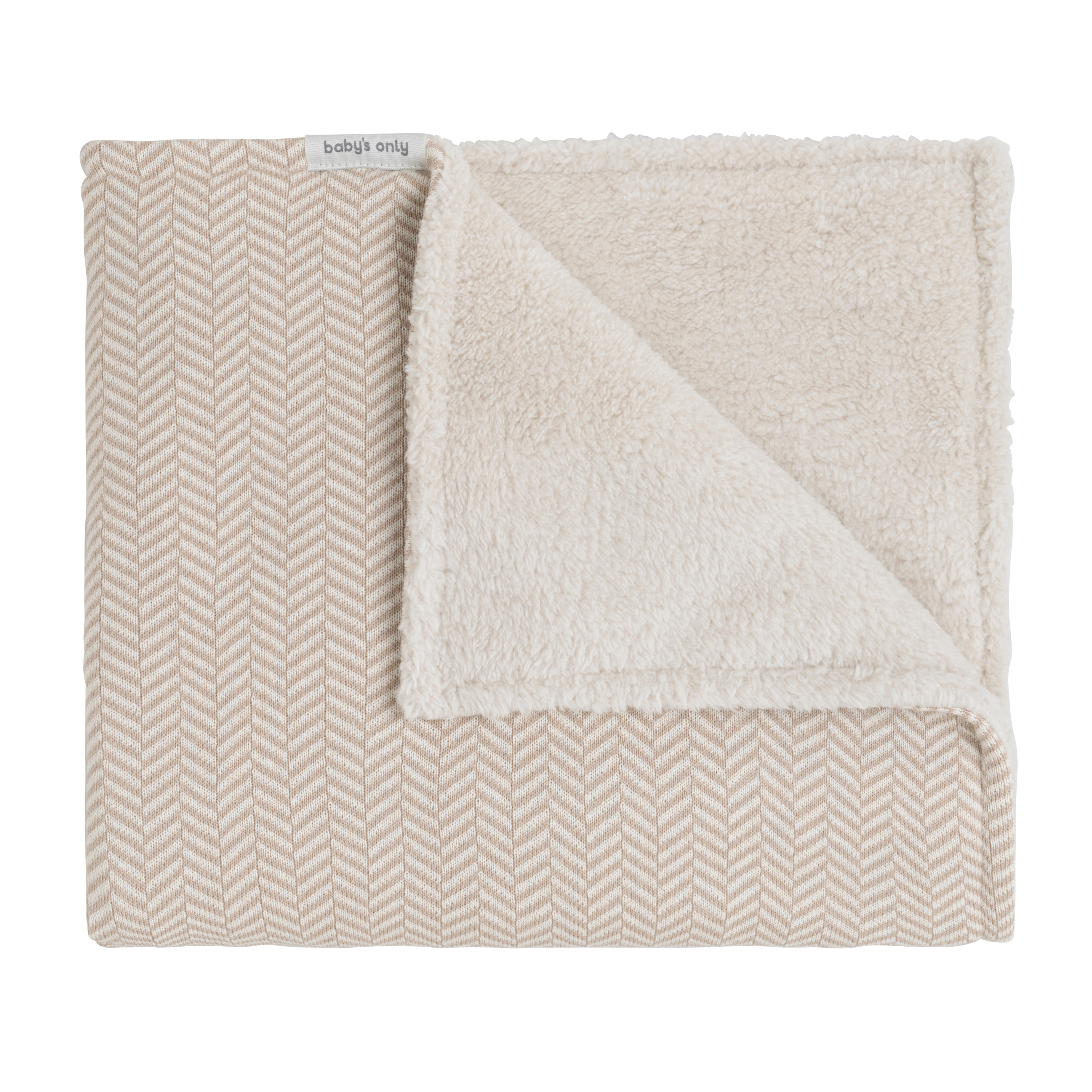 Cot blanket teddy Dawn beige/ecru