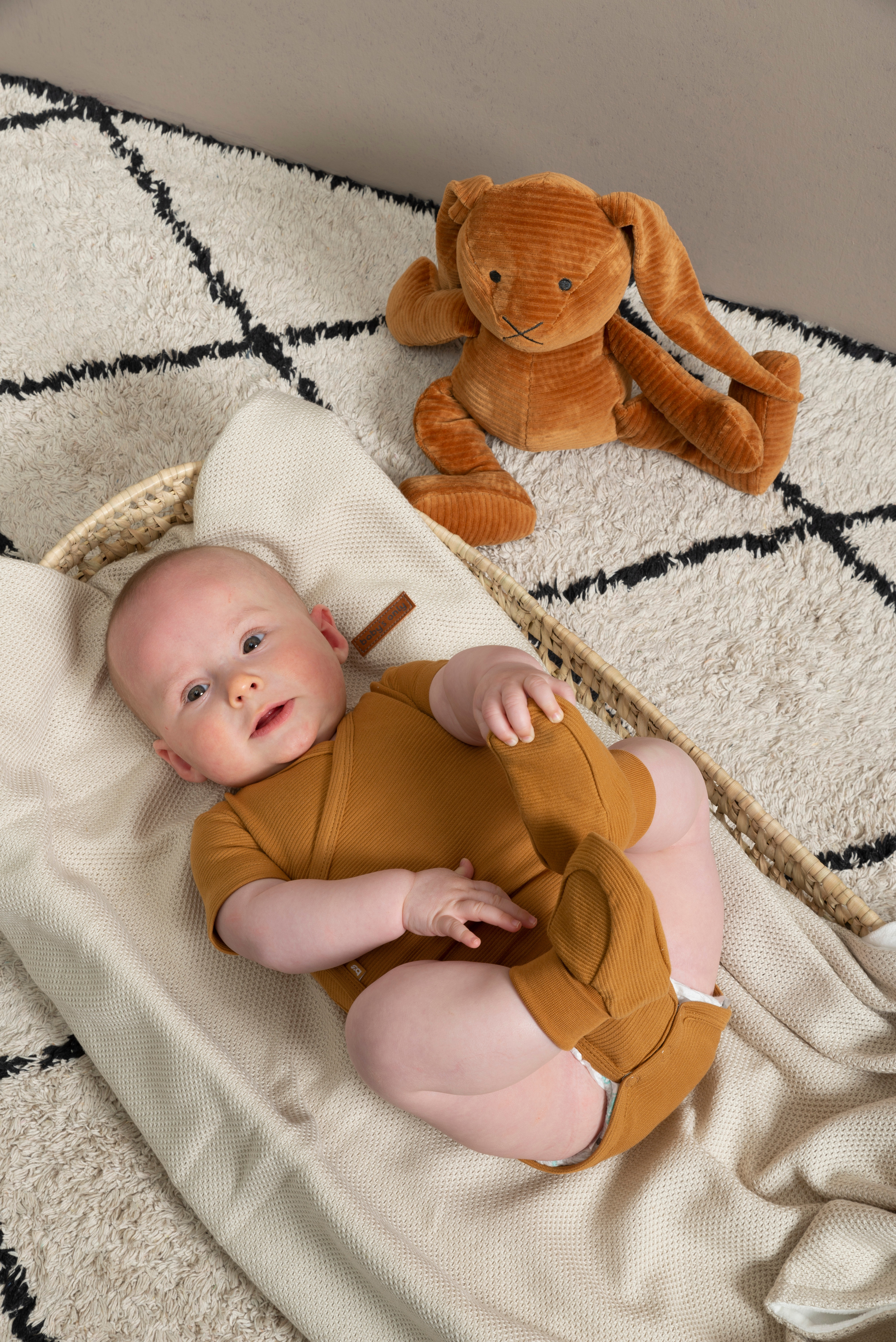 Baby crib blanket teddy Classic sand