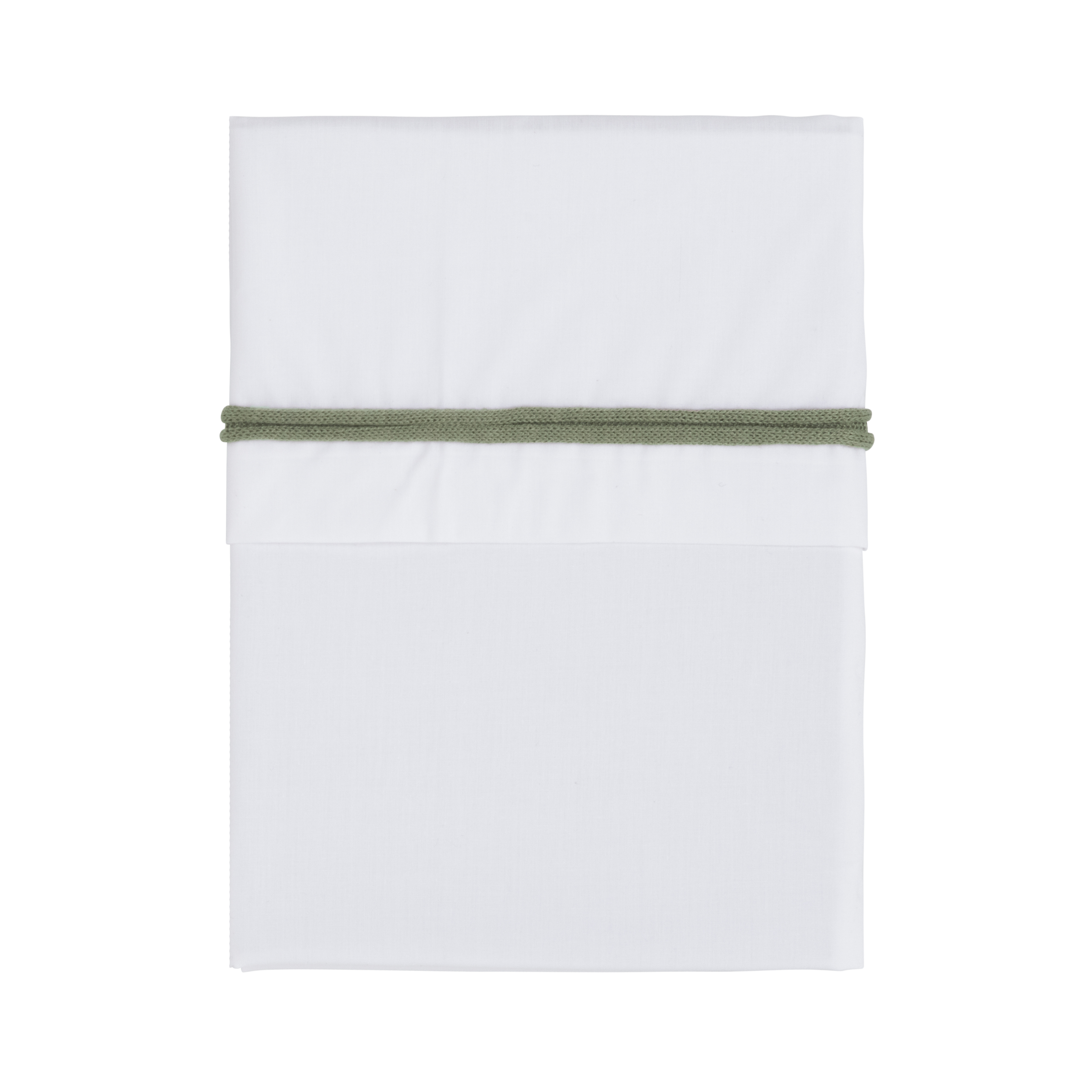 Cot sheet knitted ribbon urban green/white