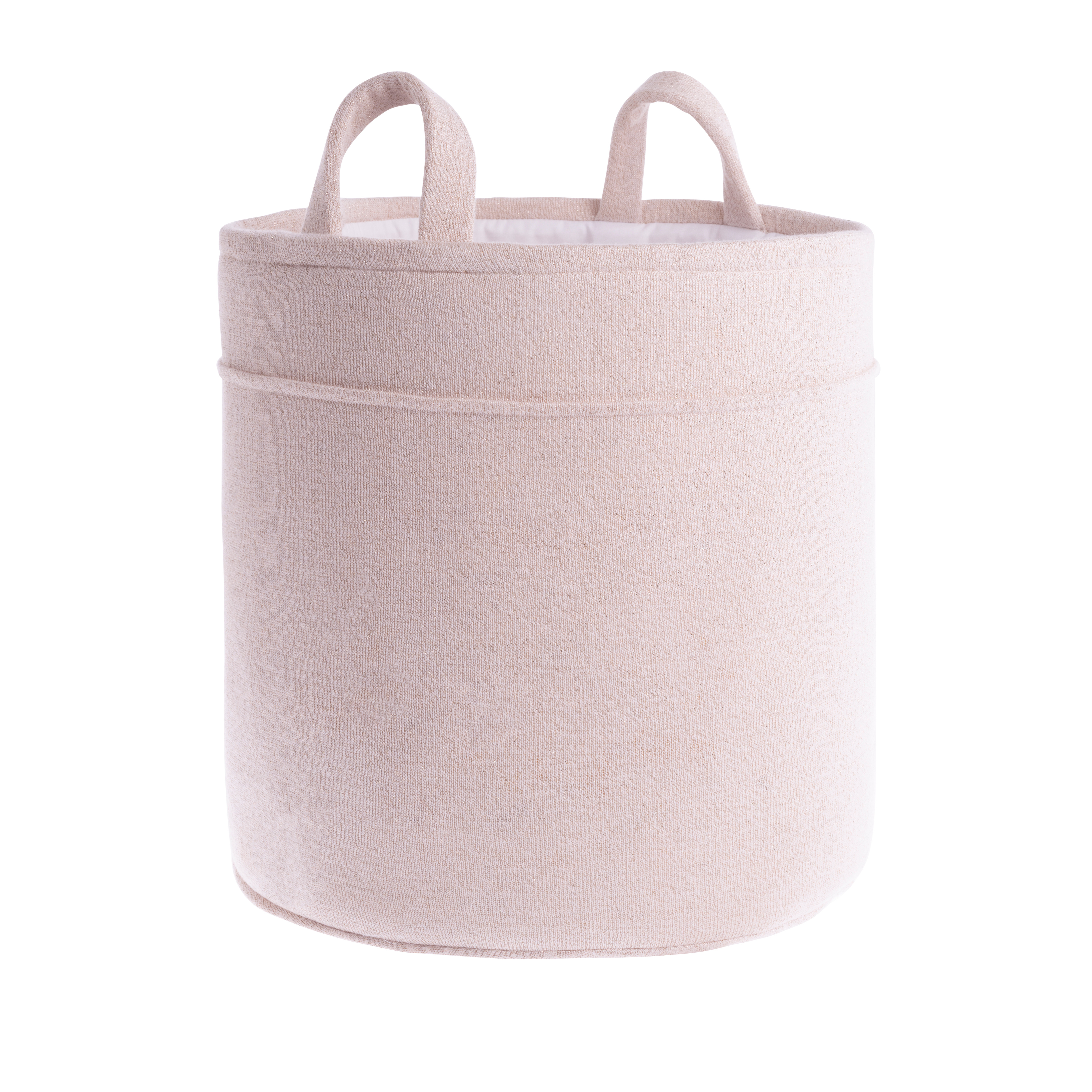 Storage basket Sparkle silver-pink melee - Ø38 cm